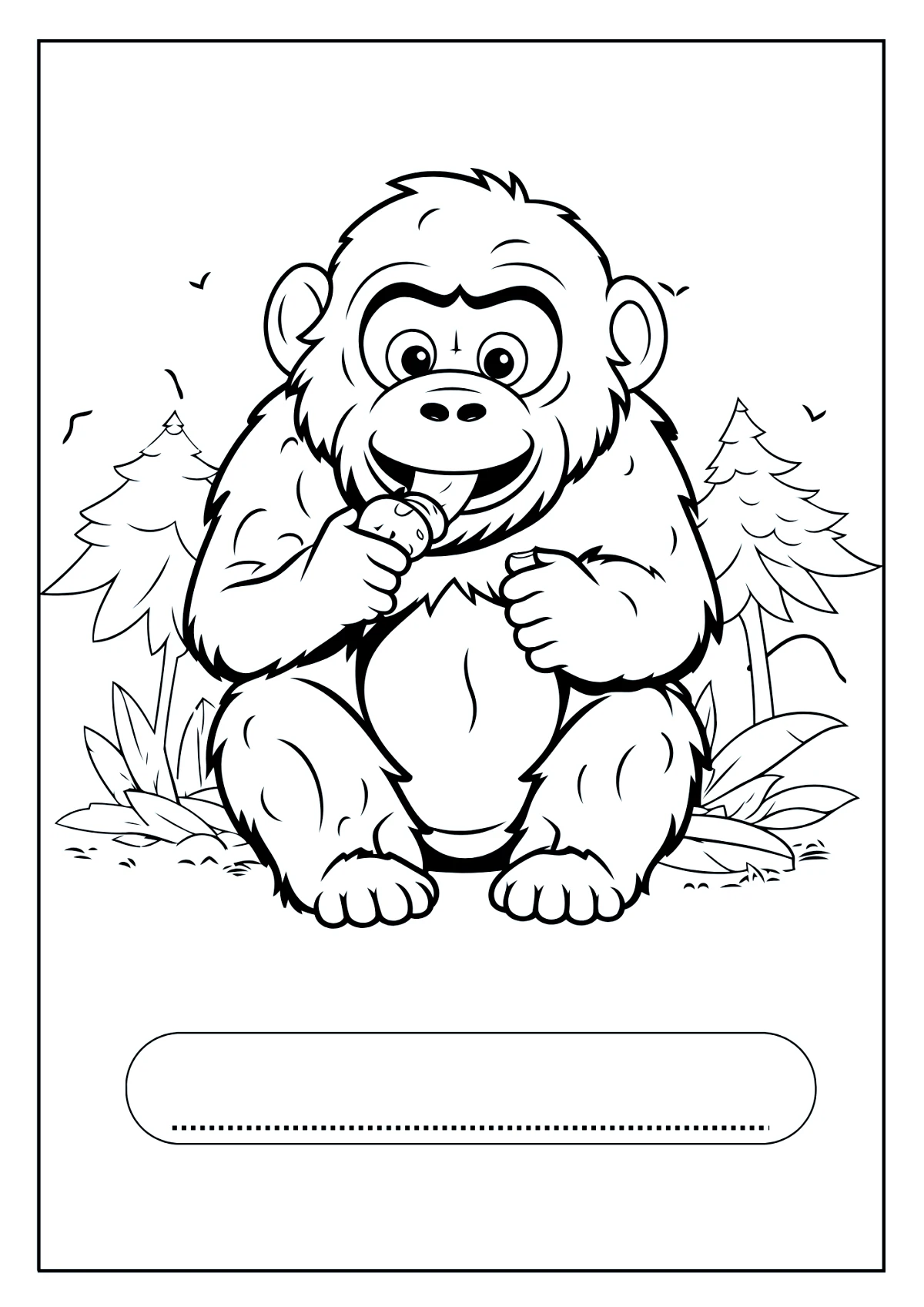 singe a imprimer coloriage