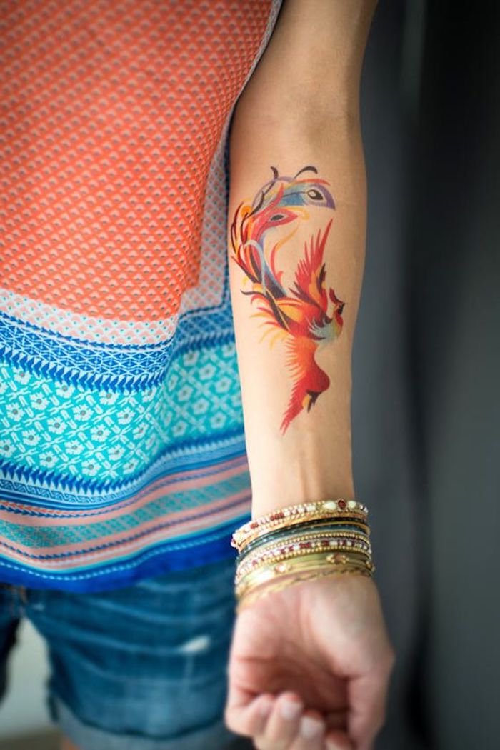 bracelets ethniques, vêtement tribal, tatouage aquarelle, symbolique amérindienne, tatouages oiseaux