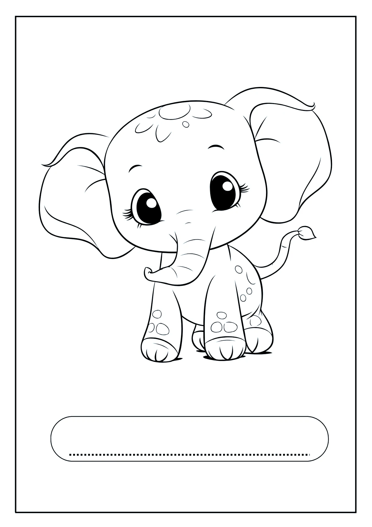 un elephant grand coloriage enfants maternelle