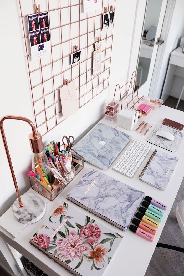 Cool idée comment bien organiser son bureau, decoration bureau à domicile, simple idée pour bien décorer