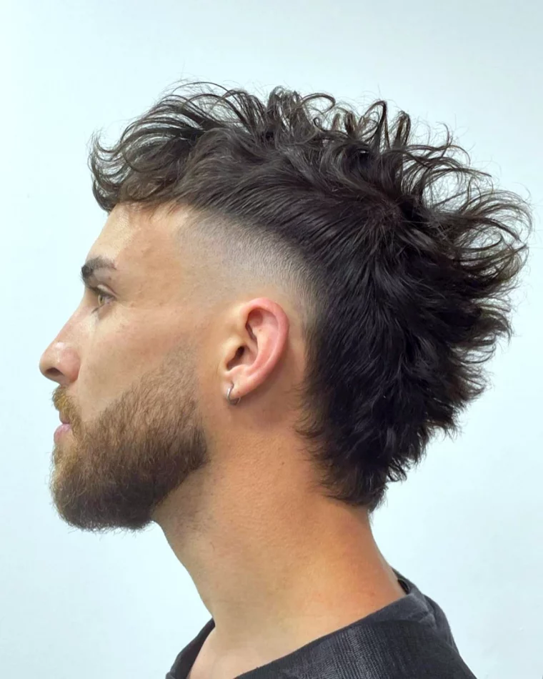 coupe mullet degarde tendance coiffure homme 2024