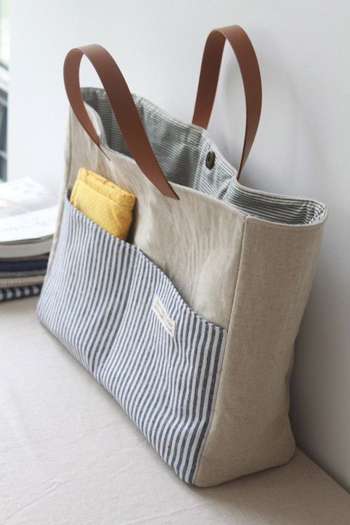 Idée de projet diy facile, tuto sac à main, comment faire un sac en tissu pour ceux qui peuvent coudre 