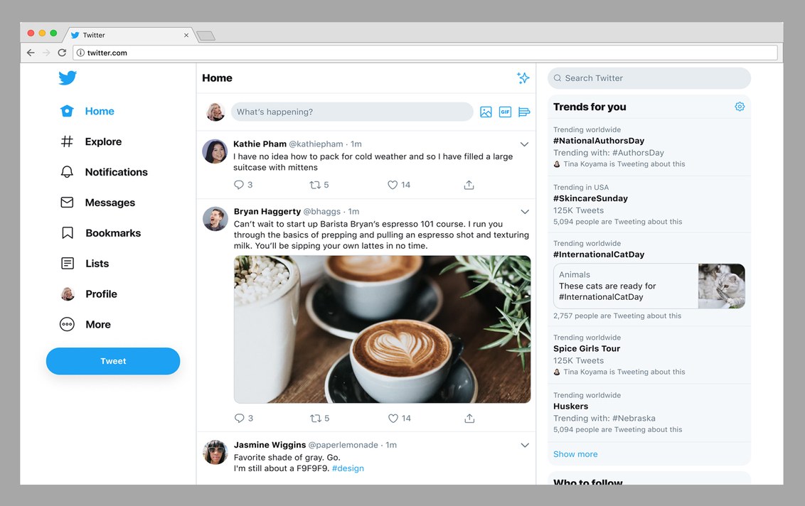 Twitter vient de généraliser sa nouvelle version bureau avec un nouveau design et de nouvelles options