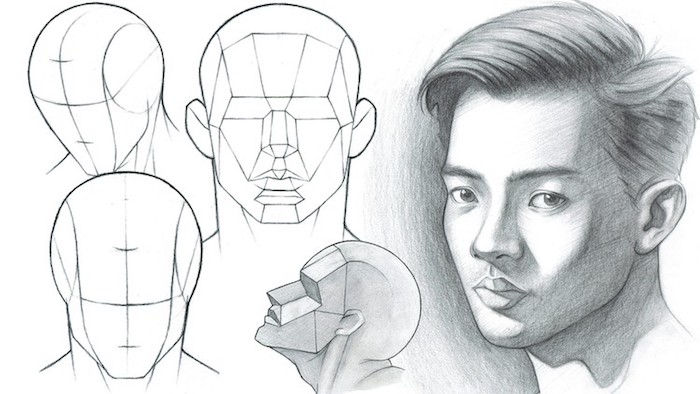 Garçon structure de visage, inspiration dessin 3d, comment faire un dessin réaliste
