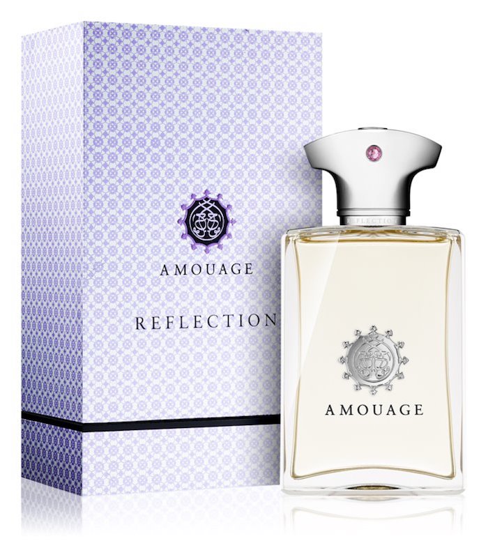 idée quel parfum offrir en cadeau, marque de parfum de luxe amouage reflection 