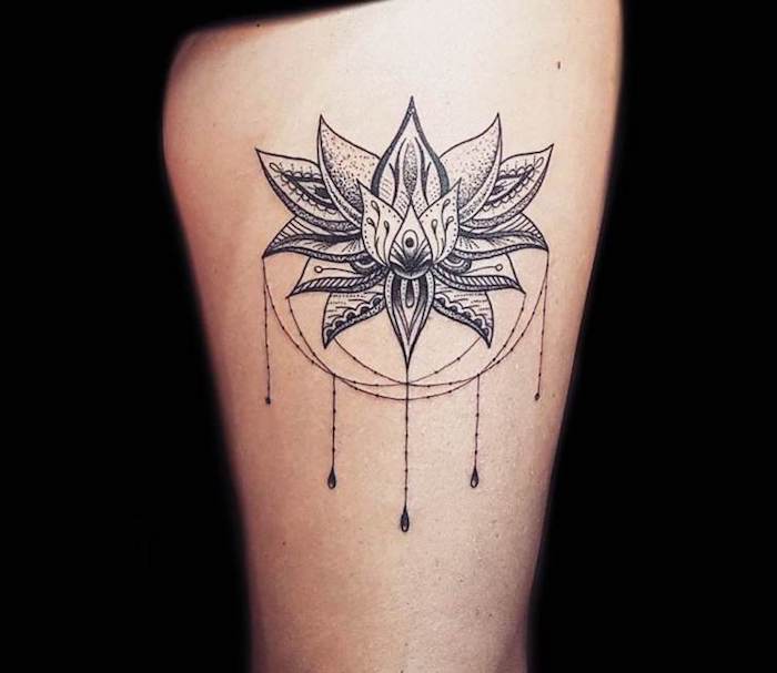 Fleur magnifique a grande signification fleur de lotus, les meilleures idées de tatouage