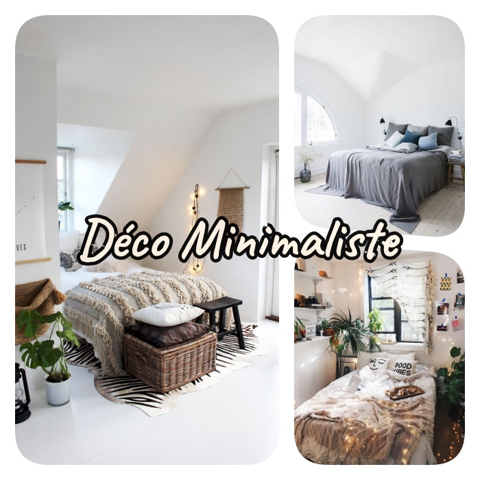 idee de deco chambre cosy avec lit cocooning avec layering de matières, guirlandes lumineuses, deco couleurs neutres et style deco minimaliste