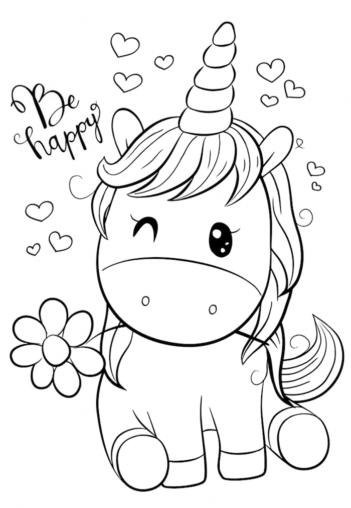 Rien a voir mes j'aime trop les licornes  Dessin kawaii, 365 dessins kawaii,  Dessin licorne kawaii