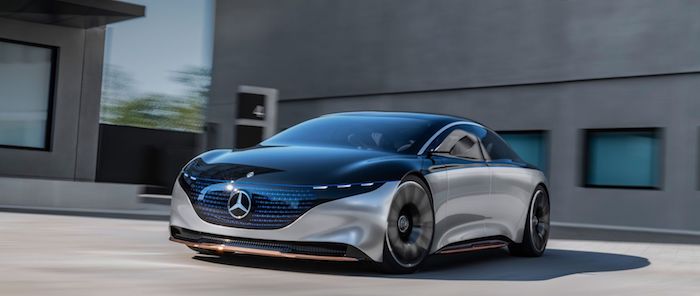 Mercedes a dévoilé sa future berline de luxe électrique Vision EQS au Salon de l'auto de Francfort