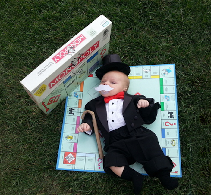 Monsieur Monopoly deguisement bebe garçon adorable, cool idée de costume pour petit enfant