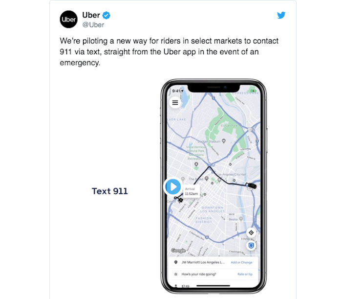 Uber fusionne ses applications et propose un nouveau service d'urgence par sms