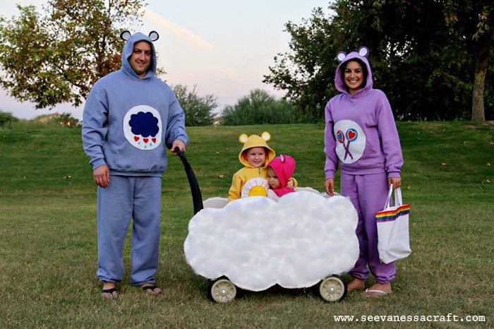 Famille Teletubis déguisement halloween fait maison, choix déguisement original