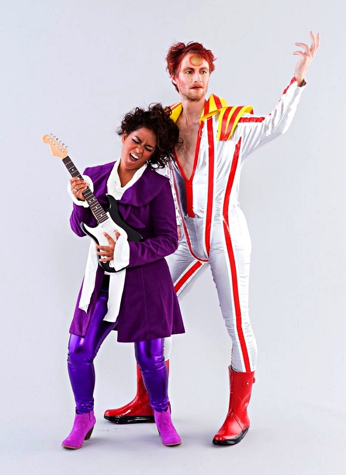 déguisement de chanteur star des années 80, idée de costumes des années 80 pour se déguiser prince et en david bowie