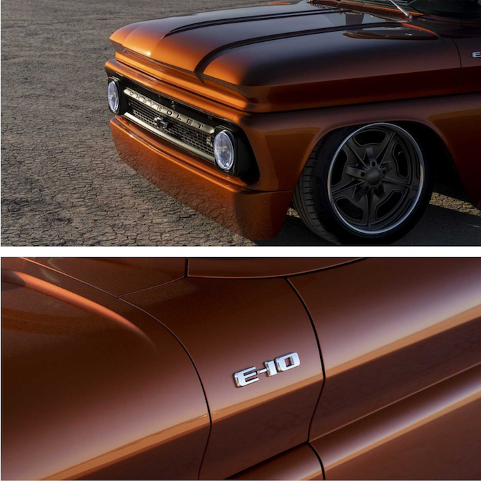Chevrolet a dévoilé le E-10, un pick up électrique reprenant les traits du modèle C10 des années 1960