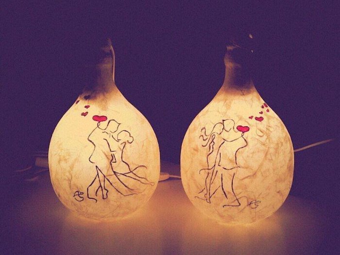 Vase en lampe, découpage bonbonne en verre, stylée déco avec vase en verre décorative