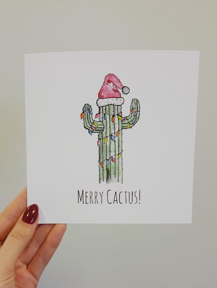 Cactus pour sapin de noel, dessin de noel facile a faire, apprendre a dessiner facilement