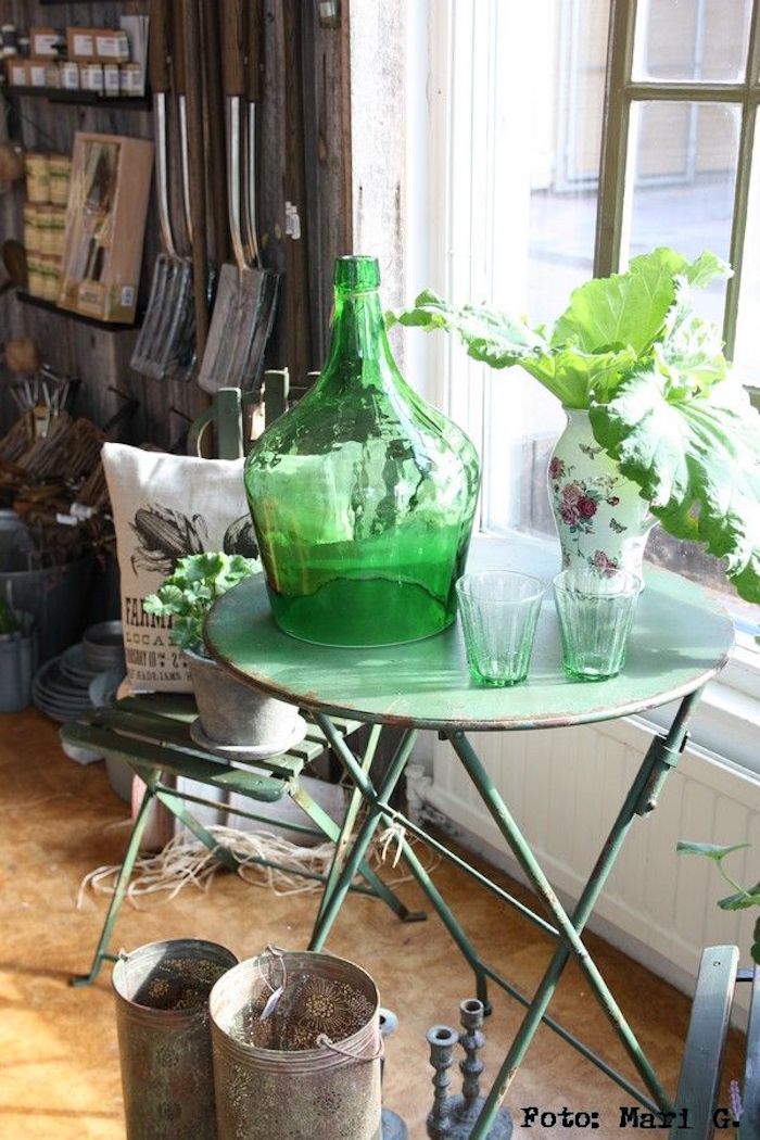 Verte table et diy déco chambre, decoration vase, quelle composition faire, rustique intérieur