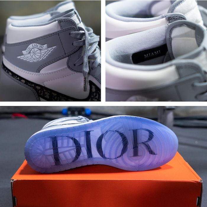 Dior x Air Jordan 1 alias Air Dior a fait ses premiers pas au défilé pre-fall 2020 de Dior à Miami