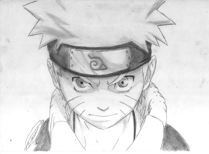 apprendre à dessiner un personnage Mange facile, idée de dessin facile a faire pour débutants, dessin Naruto au crayon