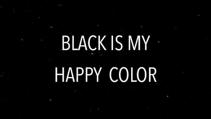 Citation pour la couleur noire, c'est ma couleur de joie, beau fond d'écran blanc, photo noir et blanc paysage