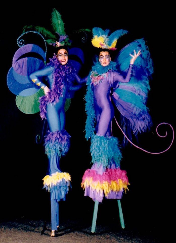 Costume une pièce décorée de plumes et ailes, originale idée pour se transformer en papillon, deguisement carnaval enfant, les plus beaux costumes de carnaval
