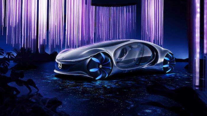 Mercedes a dévoilé son concept-car inspiré du film Avatar au CES 2020 , la Vision AVTR