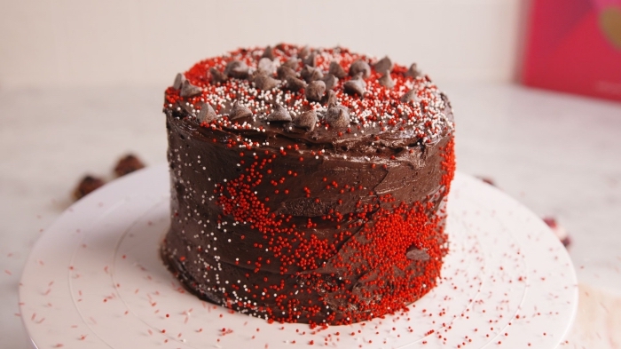 recette de gâteau facile et rapide au chocolat noir pour la fête de la Saint Valentin, dessert pour le repas amoureux