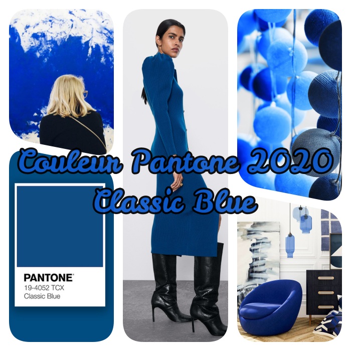 nuancier pantone et couleur pantone 2020 tendance, le bleu classique en mode, déco, design d'intérieur