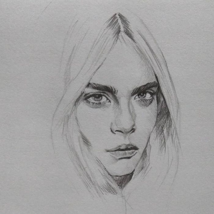 Je vais faire un dessin du visage comme portrait de femme ou dessin facile  visage par fajadesign