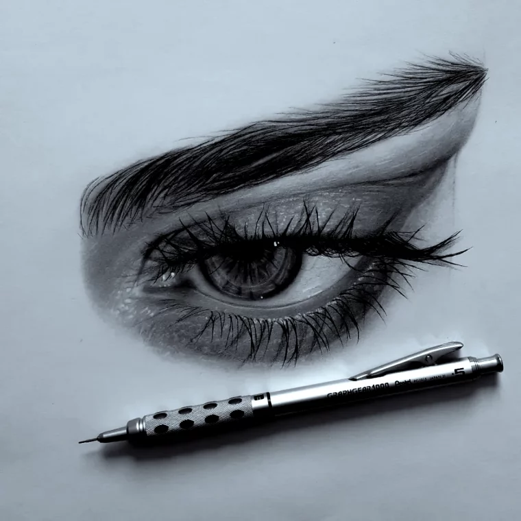 comment bien dessiner un oeil crayon