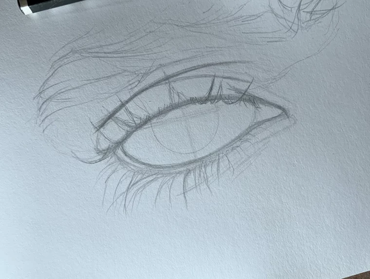 dessin d un oeil visage femme