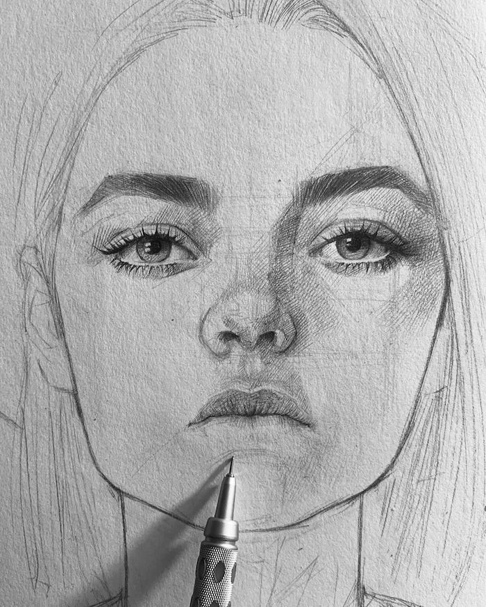 Technique De Dessin Au Crayon Visage