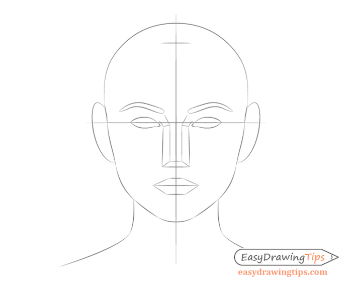 dessin bouche simple à faire pour dessiner un visage de personne femme facilement