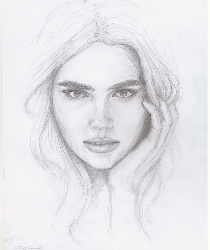 Je vais faire un dessin du visage comme portrait de femme ou dessin facile  visage par fajadesign