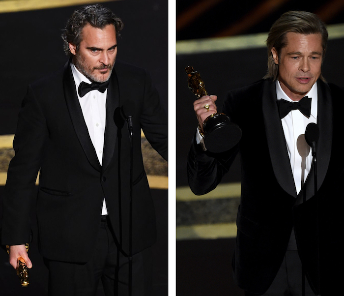 Joaquin Phoenix remporte l'Oscar 2020 du meilleur acteur pour Joker et Brad Pitt le second rôle pour Once Upon A Time In Hollywood