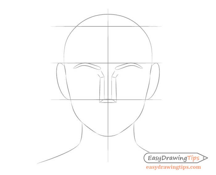 comment dessiner des oreilles des deux cotés de la tete, crayon dessin simple de visage femme a faire soi meme