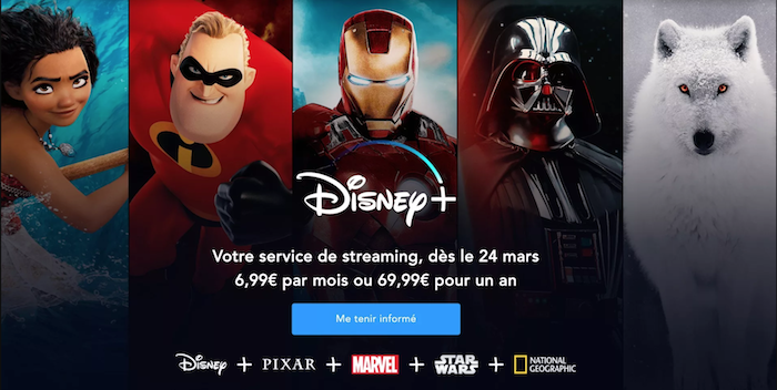 Attendu en France le 24 mars prochain, Disney Plus dévoile l'intégralité de son catalogue de films et séries