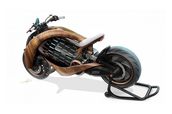 Newron Motors EV-1, une moto électrique 100% française avec chassis en bois