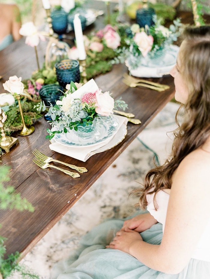 Élégante décoration de table mariage champêtre chic, decoration de table mariage champetre avec bohème stylistique 