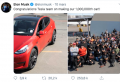 Tesla célèbre son millionième véhicule