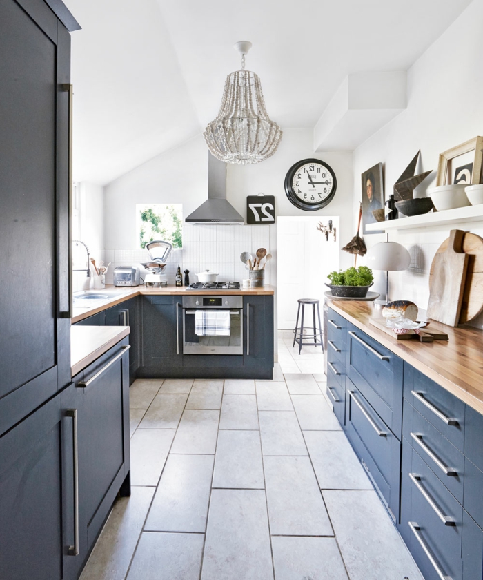 1001 + idées de cuisine bleu nuit et à quelle couleur l'associer