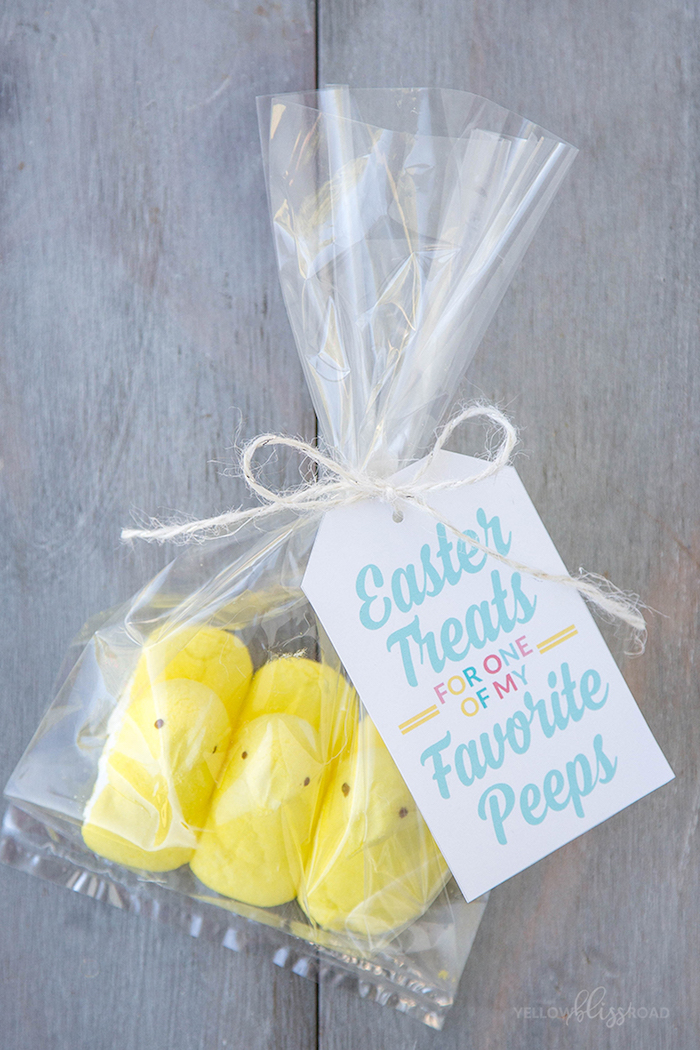 Marshmallow jaune cadeau paques bébé, idee cadeau maison pour la fete de paques 
