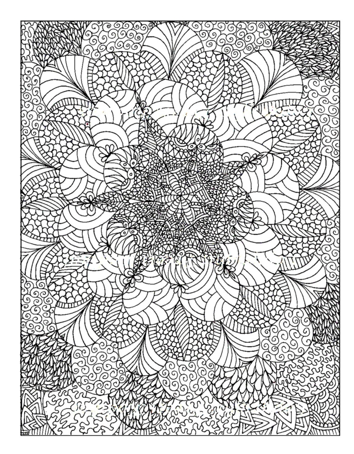Coloriage mandala fleur, coloriage gratuit à imprimer activité chez soi, magnifique idée dessin motif