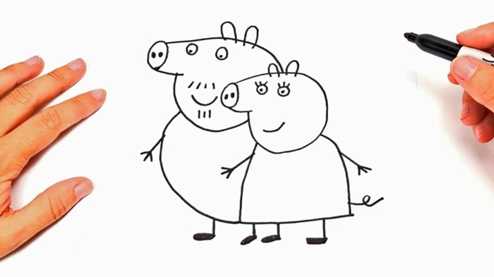 Pepa Pig coloriage fete des meres, dessin pour carte fête des mères maternelle le couchon pepa
