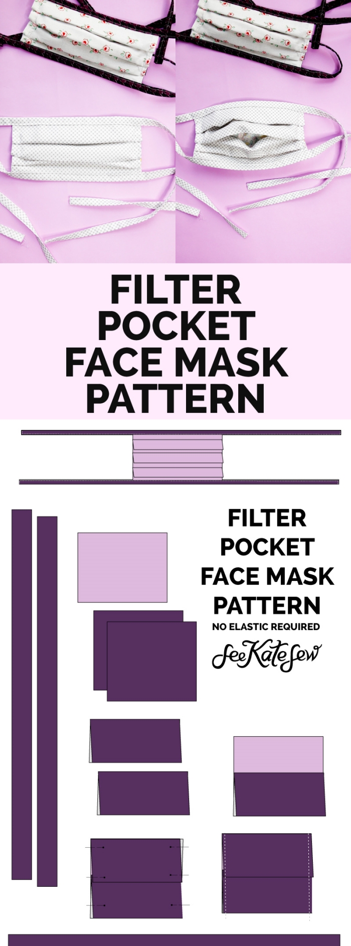tutoriel facile comment faire un masque avec poche pour filtre, bricolage confinement facile, DIY masque avec filtre