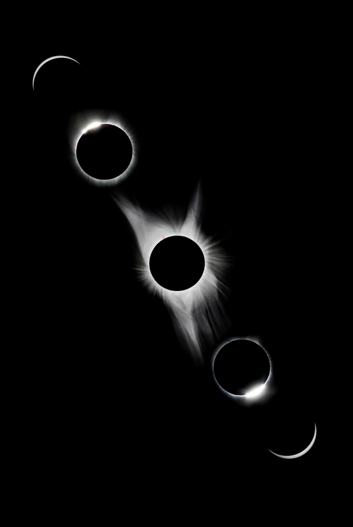 fond d écran univers pour customiser son écran de verrouillage, idée de photographie d'éclipse solaire avec les phases