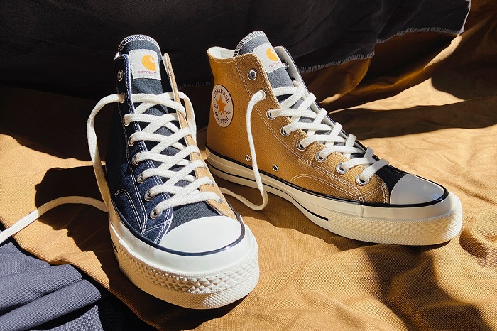 Découvrez la nouvelle sneakers Converse Chuck 70 Renew en tissu Carhartt recyclé