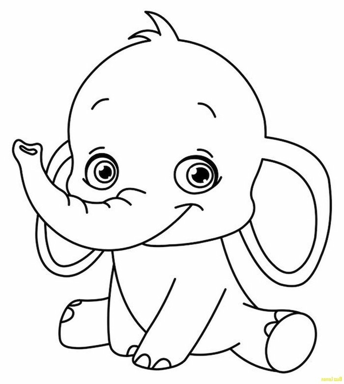 Elephant dessin bébé animal mignon idée de dessin, image de dessin crayon cool idée comment dessiner
