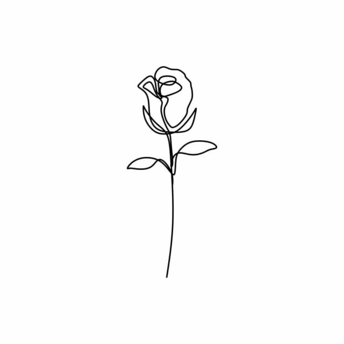 Dessiner une rose avec une seule ligne contentieuse, dessin crayon, les plus beaux dessins restent avec simples lignes 