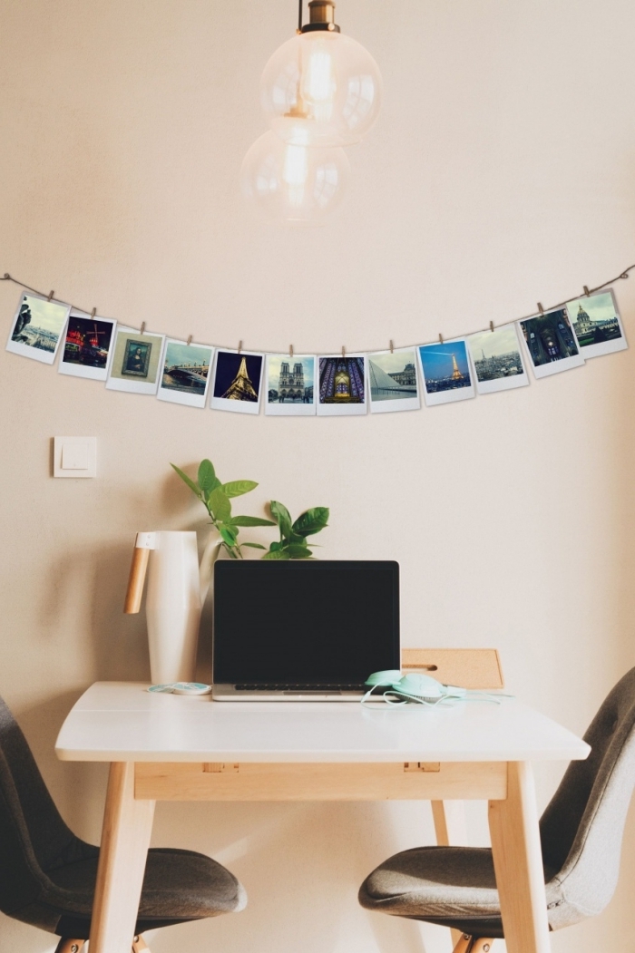 40 Cadres Photo En Carton 10x15 Cm Avec Pinces Et Cordes - Kit Déco Murale DIY Pour Anniversaire, Mariage, Fêtes